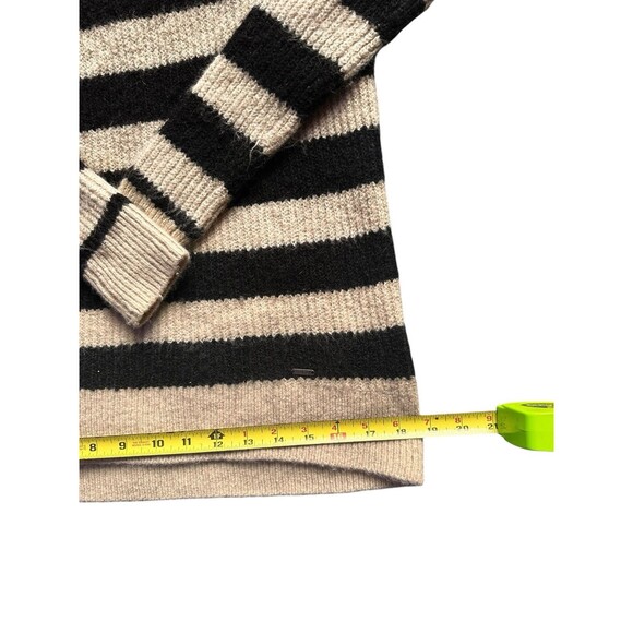 Hollister Striped Turtleneck Sweater Women’s XS Black And Cream Knit - Picture 4 of 7